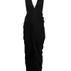 Rick Owens 09 BLACK Robe Drapée à Dos-nu Femme -Rick Owens Soldes 16524488 33423713 600