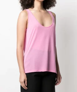 Rick Owens 183 POP PINK Débardeur à Encolure Ronde Femme -Rick Owens Soldes 16551884 32457802 600