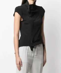 Rick Owens T-shirt à Col Montant 09 BLACK -Rick Owens Soldes 16552413 32357244 600