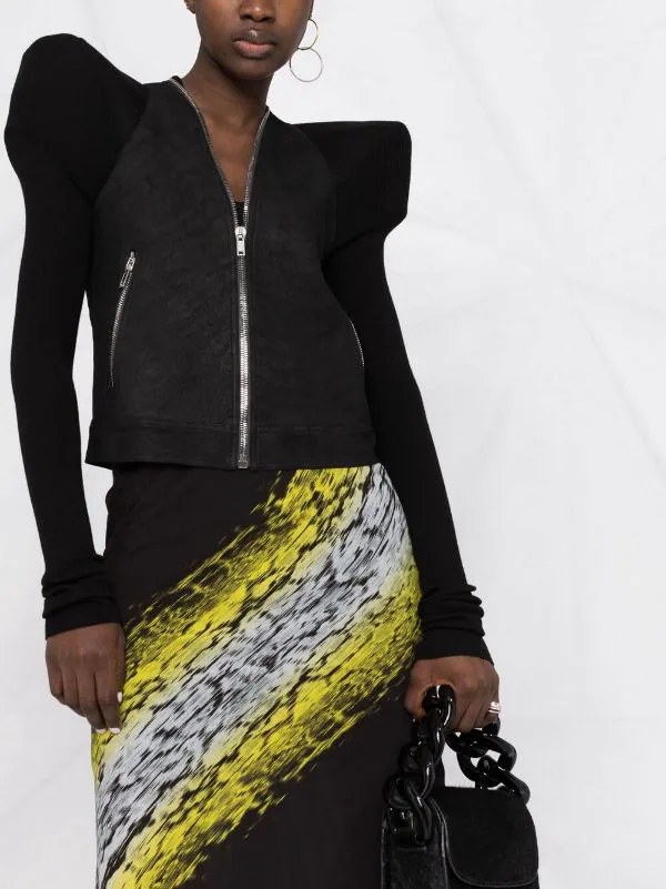 Rick Owens Veste à épaules Matelassées 09 BLACK 7 Rick Owens Veste à épaules Matelassées 09 BLACK – Image 5