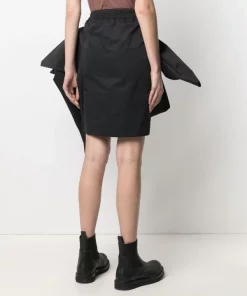 Rick Owens 09 BLACK Minijupe à Détail Noué Femme -Rick Owens Soldes 16556918 32258400 600