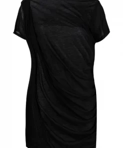 Rick Owens T-shirt à Fronces 09 NERO