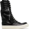 Rick Owens 911 BLACK Bottines Cargo Basket En Cuir Homme -Rick Owens Soldes 16598802 32398757 600