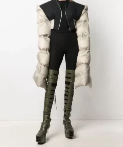 ( Positively Conscious ) Rick Owens Veste Babel Tatlin à Manches Amples 090861 BLACK/ PEARL/ OYSTER -Rick Owens Soldes 16599702 32634951 600