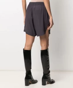 Rick Owens 76 - PLUM Bermuda à Lien De Resserrage Femme -Rick Owens Soldes 16687371 32889760 600