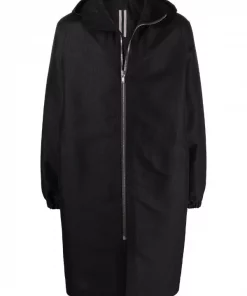 Rick Owens Duffle-coat Long 09 BLACK