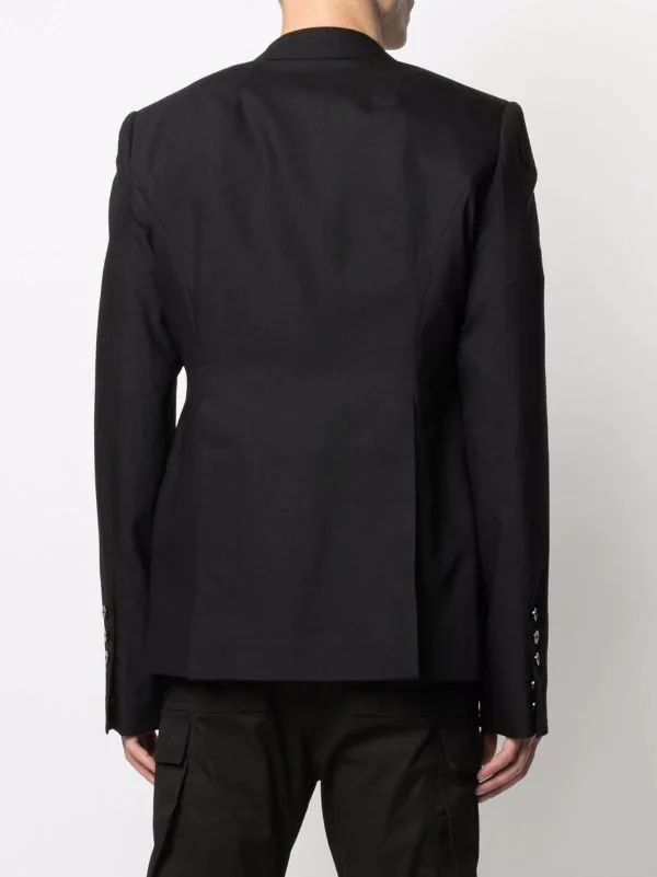 Rick Owens Blazer En Laine à Simple Boutonnage Homme 6 Rick Owens Blazer En Laine à Simple Boutonnage Homme – Image 4