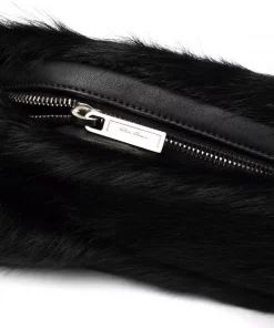 Rick Owens 09 BLACK Pochette En Fourrure Femme -Rick Owens Soldes 16830526 34804037 600