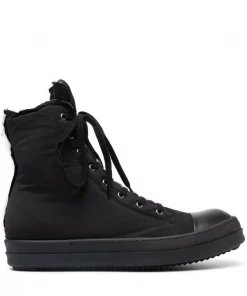 Rick Owens Baskets Montantes à Design Matelassé Homme