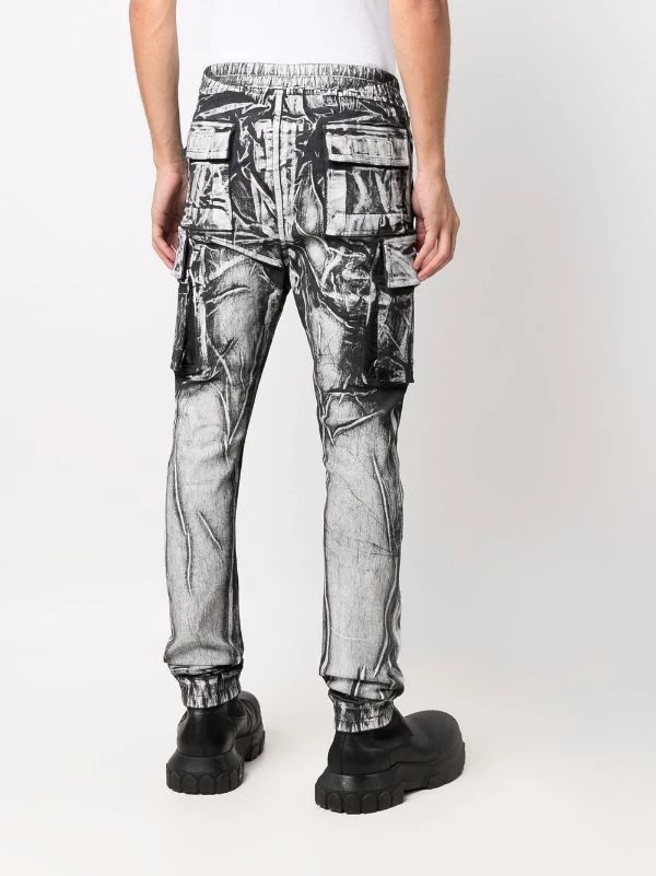 Rick Owens Pantalon Mastodon à Poches Cargo 119 MILK/BLACK 6 Rick Owens Pantalon Mastodon à Poches Cargo 119 MILK/BLACK – Image 4