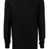 ( Nouvelle Collection ) Rick Owens T-shirt LS Level à Manches Longues 09 BLACK -Rick Owens Soldes 16832348 33445191 600