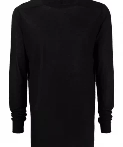 ( Nouvelle Collection ) Rick Owens T-shirt LS Level à Manches Longues 09 BLACK