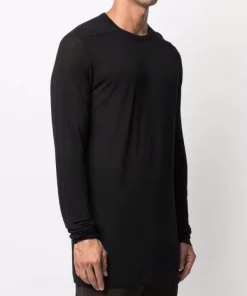 ( Nouvelle Collection ) Rick Owens T-shirt LS Level à Manches Longues 09 BLACK -Rick Owens Soldes 16832348 33446016 600