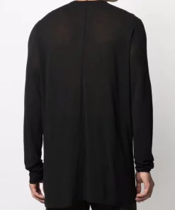 ( Nouvelle Collection ) Rick Owens T-shirt LS Level à Manches Longues 09 BLACK -Rick Owens Soldes 16832348 33446020 600