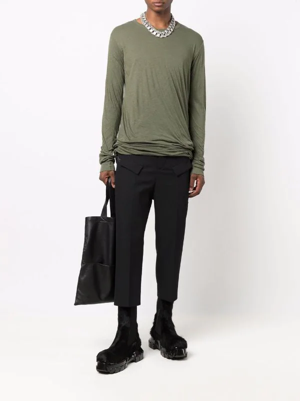 ( Nouvelle Collection ) Rick Owens Pantalon Court à Poches Multiples 09 BLACK 4 ( Nouvelle Collection ) Rick Owens Pantalon Court à Poches Multiples 09 BLACK – Image 2