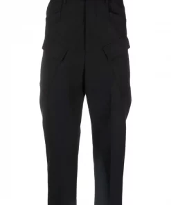 ( Nouvelle Collection ) Rick Owens Pantalon Court à Poches Multiples 09 BLACK