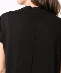 Rick Owens 09 BLACK T-shirt à Encolure Ronde Femme -Rick Owens Soldes 16832499 33839791 600