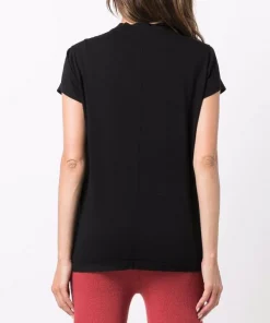 Rick Owens 09 BLACK T-shirt à Encolure Ronde Femme -Rick Owens Soldes 16832499 33839792 600