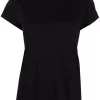 Rick Owens 09 BLACK T-shirt à Encolure Ronde Femme -Rick Owens Soldes 16832499 33842012 600