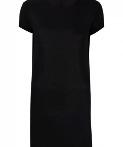 ( Nouvelle Collection ) Rick Owens 09 BLACK Haut Level à Manches Courtes Femme