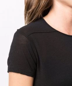 ( Nouvelle Collection ) Rick Owens 09 BLACK Haut Level à Manches Courtes Femme -Rick Owens Soldes 16832598 33418493 600