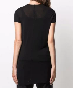 ( Nouvelle Collection ) Rick Owens 09 BLACK Haut Level à Manches Courtes Femme -Rick Owens Soldes 16832598 33419208 600