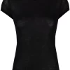 Rick Owens T-shirt à Coupe Crop 09 BLACK -Rick Owens Soldes 16832607 33415797 600