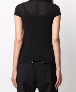 Rick Owens T-shirt à Coupe Crop 09 BLACK -Rick Owens Soldes 16832607 33416640 600