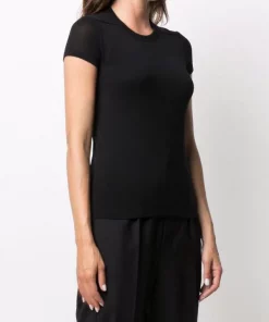 Rick Owens T-shirt à Coupe Crop 09 BLACK -Rick Owens Soldes 16832607 33416642 600