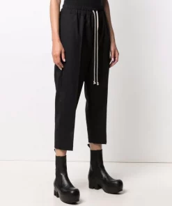 Rick Owens Pantalon Court à Lien De Resserrage Femme -Rick Owens Soldes 16832614 33373652 600