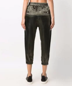 ( Nouvelle Collection ) Rick Owens 15 GREEN Pantalon De Jogging Court à Lien De Resserrage Femme -Rick Owens Soldes 16832624 34793656 600