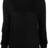 ( Nouvelle Collection ) Rick Owens 09 BLACK Pull Léger En Cachemire Femme -Rick Owens Soldes 16832667 34095697 600
