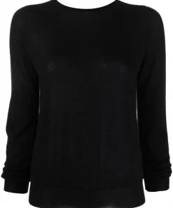 ( Nouvelle Collection ) Rick Owens 09 BLACK Pull Léger En Cachemire Femme