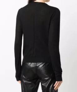 ( Nouvelle Collection ) Rick Owens 09 BLACK Pull Léger En Cachemire Femme -Rick Owens Soldes 16832667 34096002 600