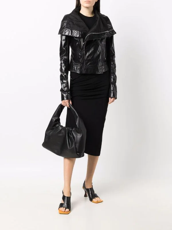 Rick Owens Veste De Moto à Empiècements Nervurés Femme 4 Rick Owens Veste De Moto à Empiècements Nervurés Femme – Image 2