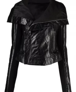 Rick Owens Veste De Moto à Empiècements Nervurés Femme