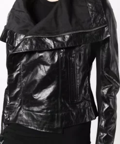 Rick Owens Veste De Moto à Empiècements Nervurés Femme 11 Rick Owens Veste De Moto à Empiècements Nervurés Femme -Rick Owens Soldes 16832706 34094930 600