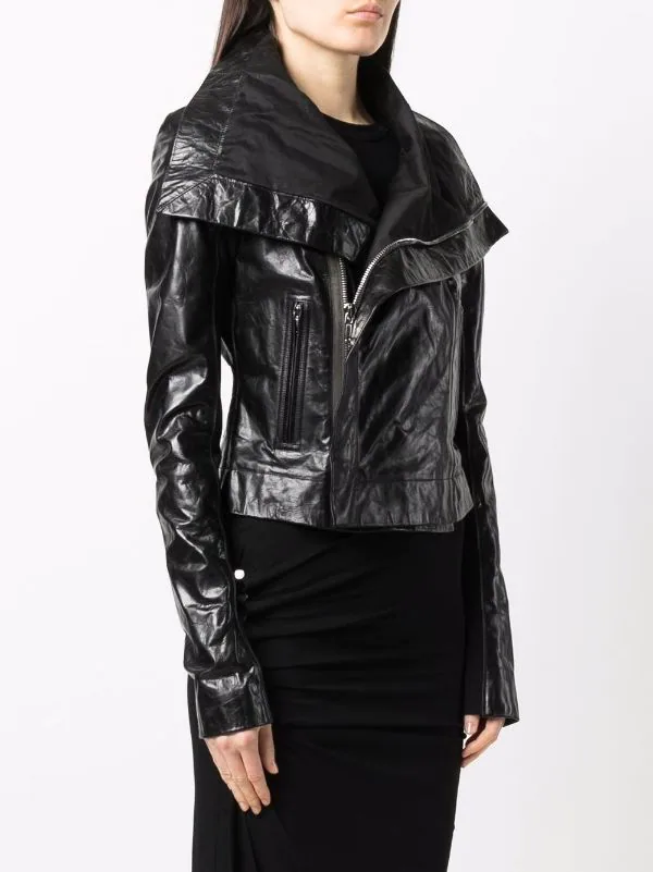 Rick Owens Veste De Moto à Empiècements Nervurés Femme 5 Rick Owens Veste De Moto à Empiècements Nervurés Femme – Image 3