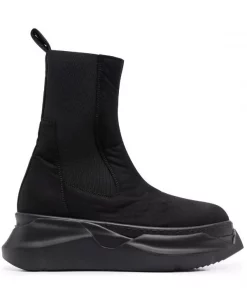 Rick Owens Bottines à Semelle Oversize Femme