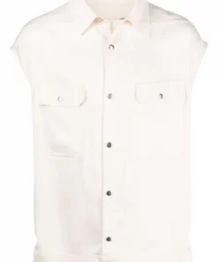 ( Nouvelle Collection ) Rick Owens Surchemise à Design Sans Manches Homme