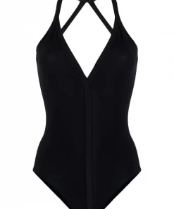 ( Nouvelle Collection ) Rick Owens 09 BLACK Maillot De Bain à Dos-nu Femme