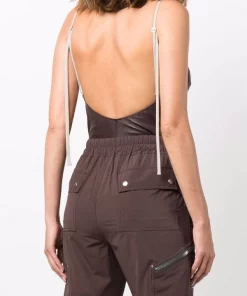 ( Nouvelle Collection ) Rick Owens 64 OXBLOOD Haut Sally En Cuir Femme -Rick Owens Soldes 16859936 33781729 600