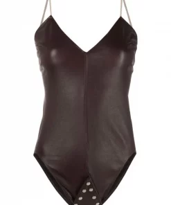 ( Nouvelle Collection ) Rick Owens 64 OXBLOOD Haut Sally En Cuir Femme