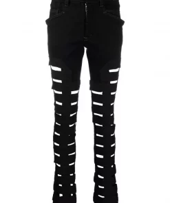 ( Nouvelle Collection ) Rick Owens 09 BLACK Jean Skinny à Découpes Femme