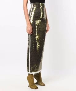 ( Nouvelle Collection ) Rick Owens Jupe Crayon AI à Sequins Femme -Rick Owens Soldes 16859956 33783923 600