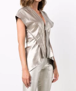 ( Nouvelle Collection ) Rick Owens Blouse Naska En Cuir 98 WARM SILVER 9 ( Nouvelle Collection ) Rick Owens Blouse Naska En Cuir 98 WARM SILVER -Rick Owens Soldes 16859964 33768915 600