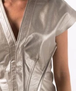 ( Nouvelle Collection ) Rick Owens Blouse Naska En Cuir 98 WARM SILVER 11 ( Nouvelle Collection ) Rick Owens Blouse Naska En Cuir 98 WARM SILVER -Rick Owens Soldes 16859964 33768916 600