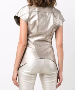 ( Nouvelle Collection ) Rick Owens Blouse Naska En Cuir 98 WARM SILVER 10 ( Nouvelle Collection ) Rick Owens Blouse Naska En Cuir 98 WARM SILVER -Rick Owens Soldes 16859964 33769516 600