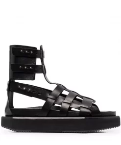 ( Nouvelle Collection ) Rick Owens 09 BLACK Sandales Turbo Cyclop Ă Brides Homme