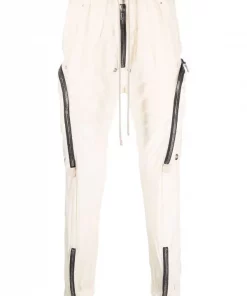 ( Nouvelle Collection ) Rick Owens 21 NATURAL Pantalon Bauhaus Cargo Fuselé Homme